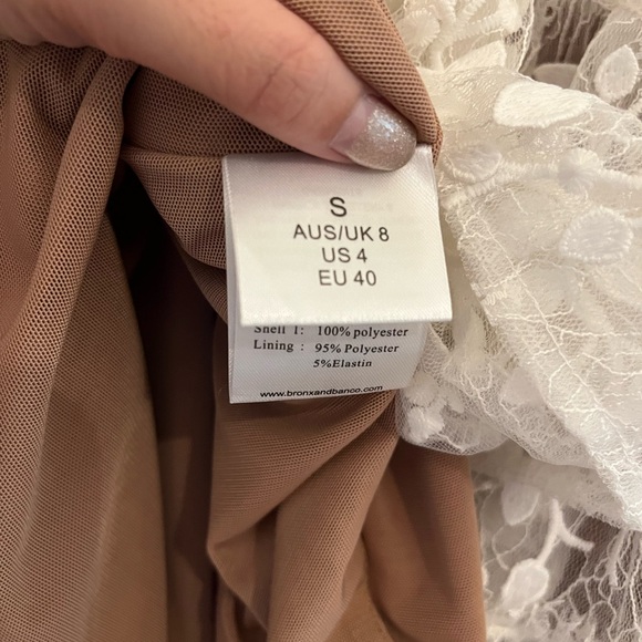 Bronx and Banco "Megan" Mini Dress in White Lace - Size 4 (S) - Picture 13 of 14